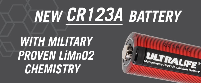 LiMnO2 CR123A Battery from Ultralife LiMnO2 CR123A Battery from Ultralife